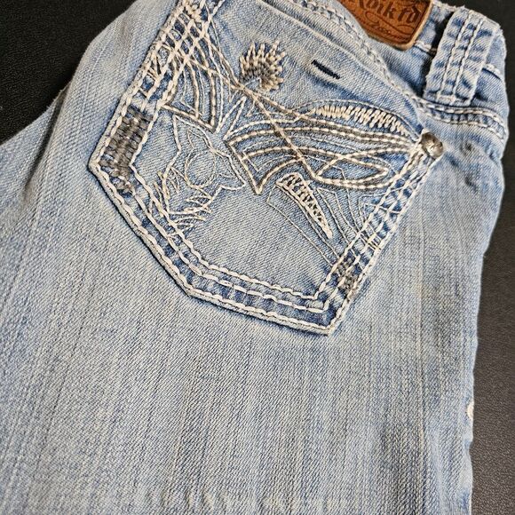 Adiktd Blue Straight Leg Jeans Classic Denim - Picture 5 of 9